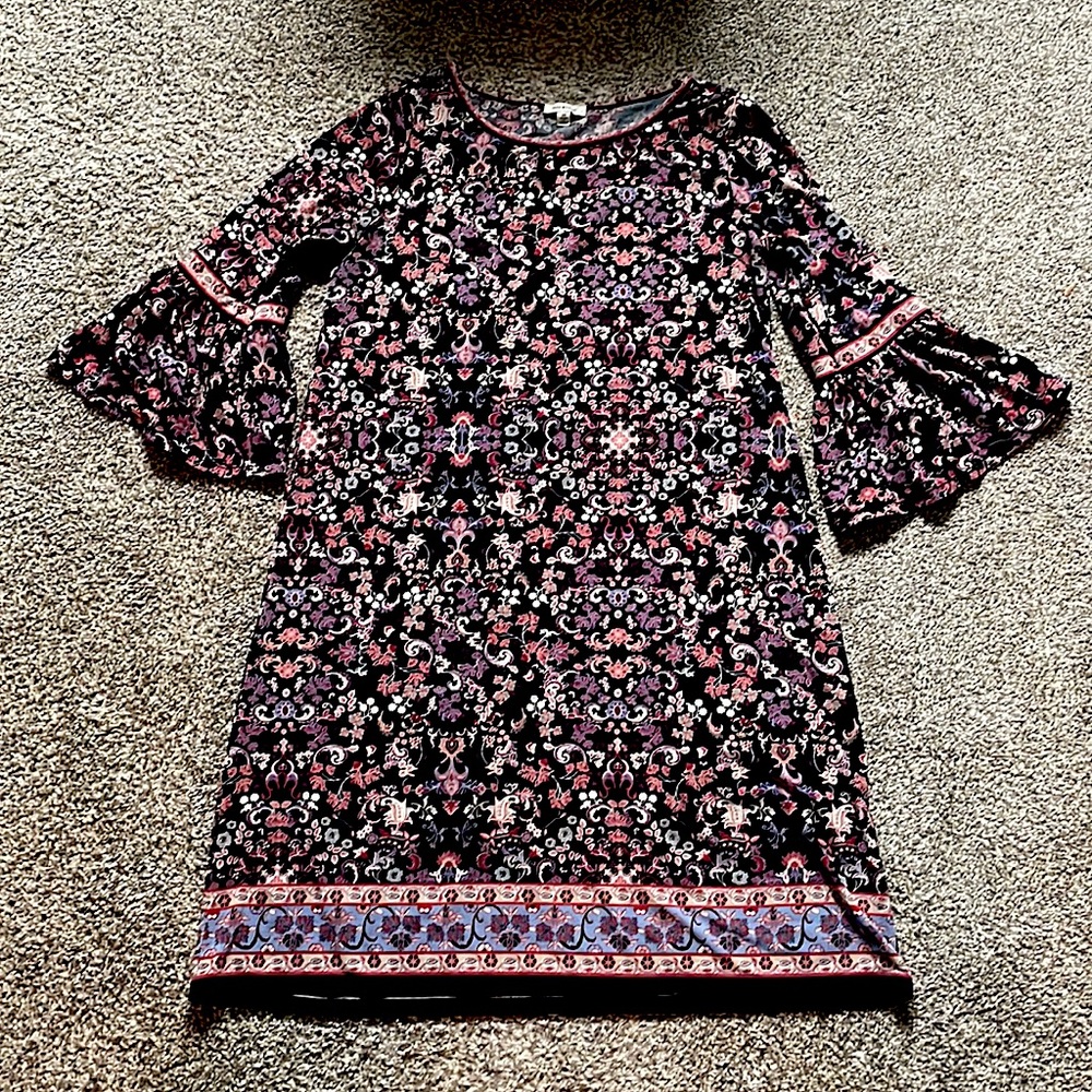 Boho Long Bell Sleeve Dress